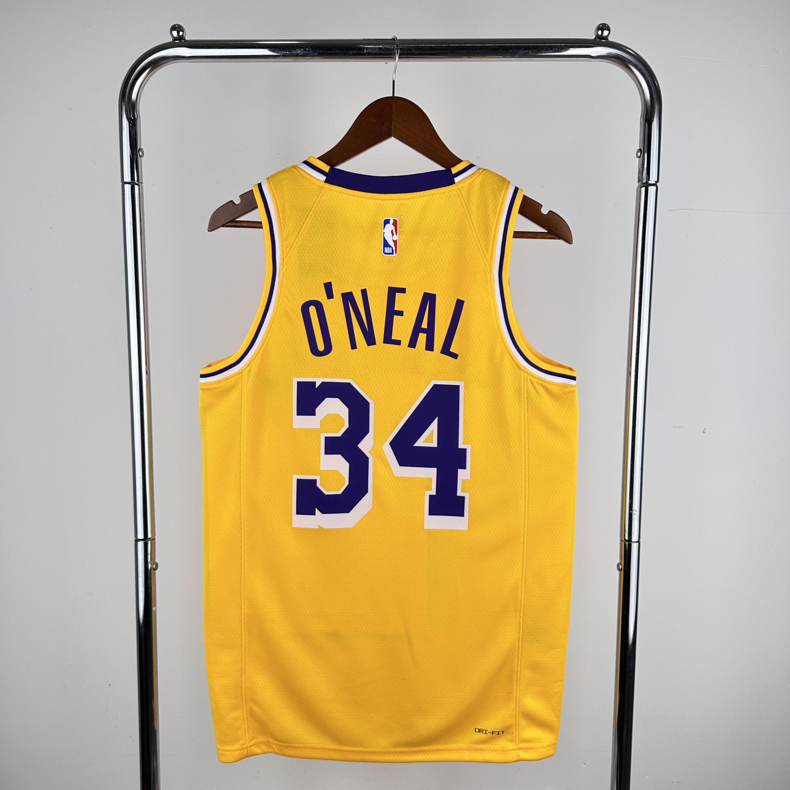 Men Los Angeles Lakers 34 ONeal Stitched Yellow Nike NBA 2024 Jersey